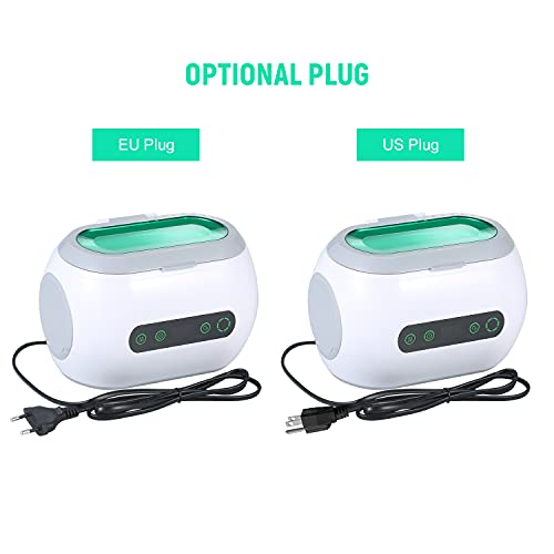 ERYUE Máquina De Limpeza,Limpador Ultrassônico Digital 600Ml Com Função De Desgaseificação De Óculos