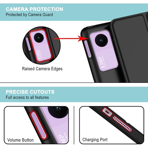 Image of CEDO Tri-Fold for Redmi Pad SE (11 in) Smart Case Flip Cover with Multi Viewing Angles Stand | Leather Finish | Heat Dissipation | TPU Backcover (Black)