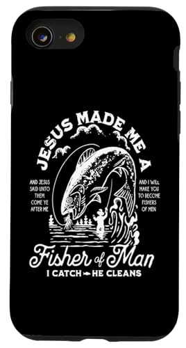 Carcasa para iPhone SE (2020) / 7 / 8 Jesus Made Me A Fisher Of Man - Christian Fishing Faith Verse