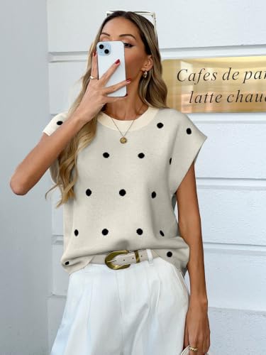 Image of GREAIDEA Womens Sweater Vest Cap Sleeve Business Casual Tops Work Shirts