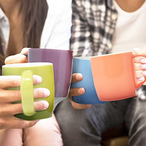 Joejis Juego de 6 tazas de café de colores 350ml para mantener el café Té chocolate y otras bebidas calientes o frías… - Imagen 8