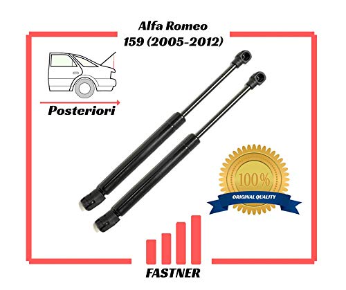 Compatibile con Alfa Romeo Coppia Ammortizzatori Molle a Gas Pistoni Pistoncini Portellone Bagagli Posteriori 159 (2005-2012) 60680087, 606800870