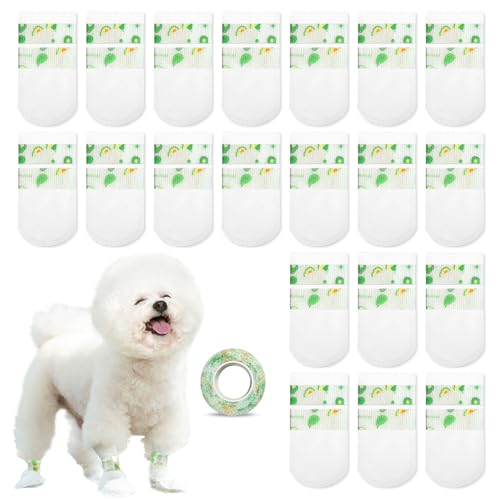 FFWTPY 20 Unidades Protectores Patas Caninos Desechables Calcetines Ajustables Impermeables Talla S Botas Protección