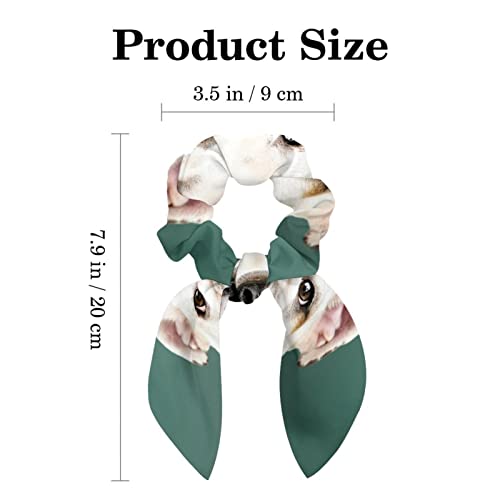 Chouchous oreilles de lapin bouledogue pour queue de cheval