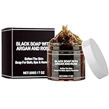 Marokkanische Schwarze Seife mit Arganöl Rosenextrakt,Feuchtigkeitsspendendes...