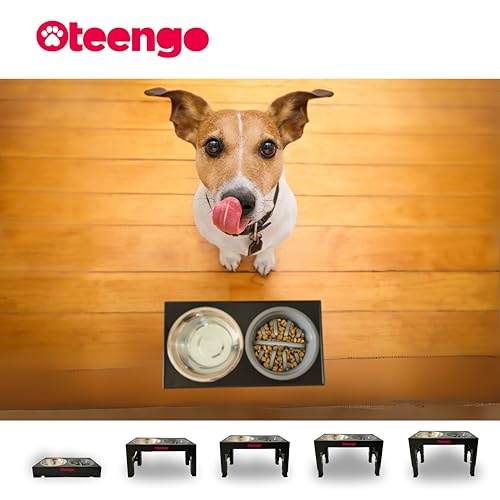 5-Tier Elevated Dog Bowls, Feeding Station Holder with 2 Stainless Steel +1 Slow Feeder Bowls Elevated, Water & Food Bowl Stand, Raised Dog Bowl Stand for Medium Size, Small & Large Breed - Image 6