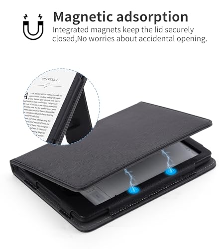 Kindle Paperwhite 2024 Hülle 7\ (12. Generation) mit Kickstand & Handschlaufe Auto Wake/Sleep, Kindle Colorsoft Signature Edition 2024, Kickstand Smart Cover Case mit Kartenfach