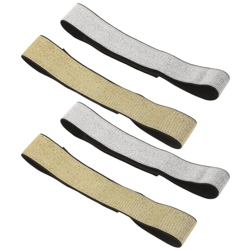 LOLIPPYY 4個 調節可能な伸縮ウィッグバンド 快適フィットの頭皮固定ネット エッジ用伸びるヘアバンド レースフロント用しっかり固定 男性カ