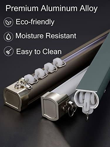 Rail rideau plafond noir avec accessoires pour porte coulissante et lit - 3