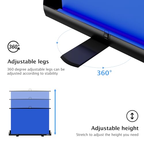 Image of EMART 58x74in Collapsible Blue Screen Backdrop Portable Chroma Key Panel
