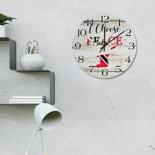 Horloge Trinité-et-Tobago décorative de 25 cm pour salon cosy - 3