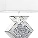 blingworld Crystal Crushed Diamond Mirrored Table Lamp, 23.6