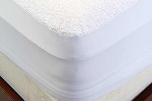 Mezzati Premium Mattress Protector Cover - Cotton Terry Top - Waterproof, Vinyl Free - Stain Resistant - Extra Deep Fitted Pockets (Twin) - Thumbnail 4