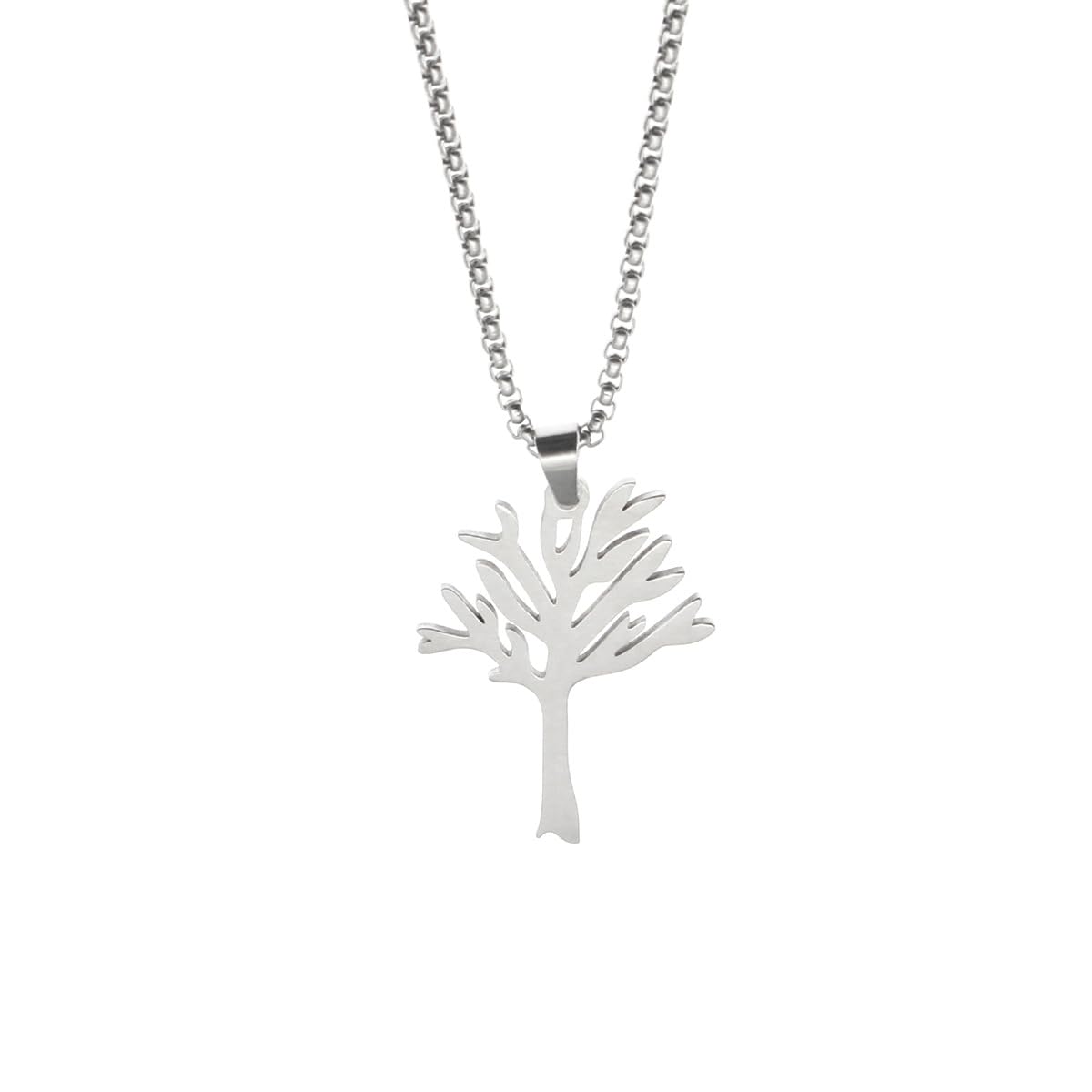 Life Tree Women Necklace Personalized Pendant With Custom Lettering Clavicle Chain-image-6