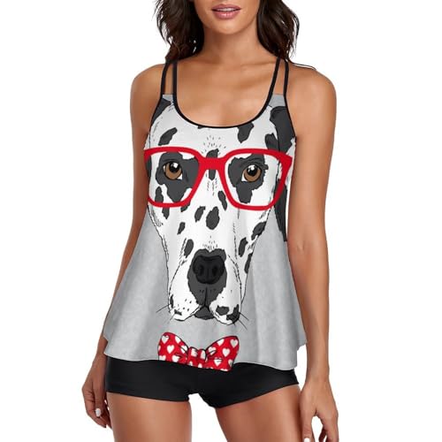 Tankini robe de plage femme avec nœud papillon et maillot de bain deux pièces avec shorty