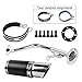 FLYPIG High Performance GY6 150cc Muffler Exhaust Pipe kit Replace for System Shorty GY6 125cc 150cc 4 Stroke (Black)