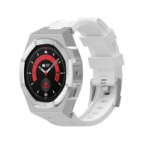 [CFWW] Galaxy Watch 5Pro 45mmpo[EHb`ohi^P[XLbgtj XeXX`[Xgbv(White-Silver,5Pro 45MM)