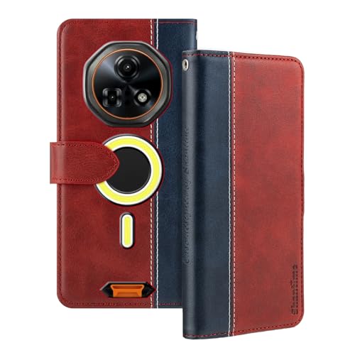 Shantime ���U�[�t���b�v�P�[�X Doogee Fire 7 Pro �Ƃ̌݊������� �J�[�h�z���_�[�t�� RFID�u���b�N �}�O�l�b�g�L�b�N�X�^���h �X�����t�B�b�g �r�W�l�X�ی�J�o�[(���b�h)