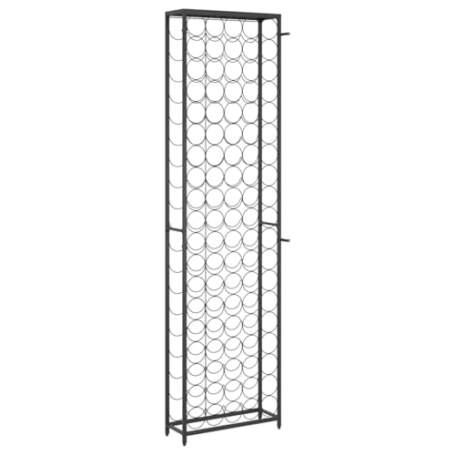 Soporte para 95 botellas 54x18x200 cm hierro forjado negro miniatura 4