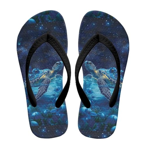 Uacyareni Chanclas para niños, lindos patrones de animales, separadores de dedos para niños, 37-34 EU, Diseño de tortugas, 32 EU