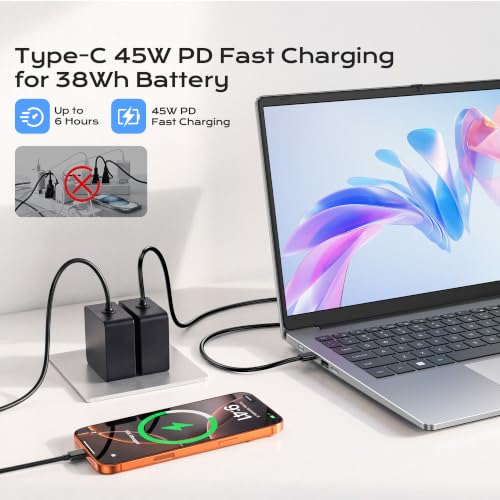 15.6" Laptop with Win 11, N4020 CPU, 4GB RAM, 128GB, FHD 1080P Display