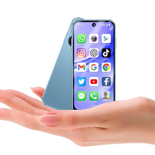 Hipipooo Mini Smartphone 4G, Double SIM, écran 3,88 Pouces, Double caméra 2,0 + 5,0MP, Batterie 1950mAh, Mini téléphone Android 12 pour Enfants