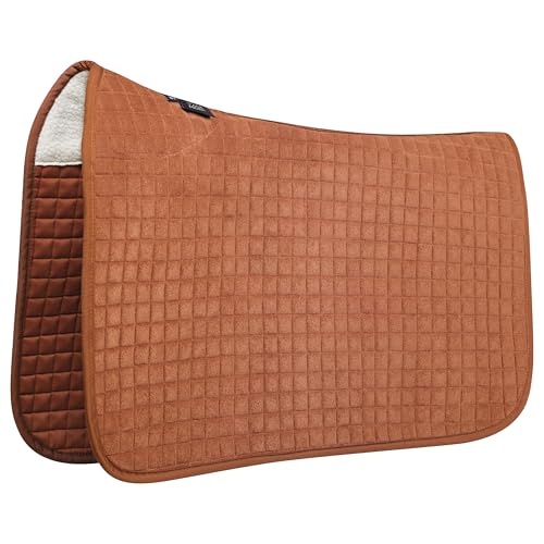 Tackmore All-Purpose Square Quilted Western Saddle Pad Breathable, Shock-Absorbing Saddle Pad Comfortable Fit for Horses Brown