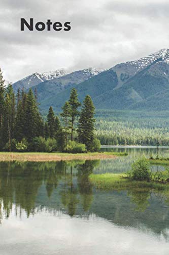 Mountain Notebook Lake Trees 120 Lined Pages 6x9 Inches Planning Tracking Journal