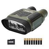 Infrarot Nachtsicht Fernglas mit langer Augenabstand Reihe: 3W Infrarot LED und 850nm Infrarot-Illuminator für bis zu 1300ft/400m Distanz in völliger Dunkelheit und 3300ft bei Tagen. Tages- oder Nachtgebrauch (mit IR für Tagesfarbe aus). Nehmen Sie tagsüber Farbbild oder Video und nachts Schwarzweißbild oder Video auf.