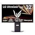 LG 32GX850A-B 32" UltraGear 4K UHD (3840 x 2160) Glossy OLED Gaming Monitor, Dual-Mode 165Hz/330Hz, 0.03ms, G-SYNC, FreeSync Premium Pro, TrueBlack 400, HDMI, DP, Tilt/Height/Swivel/Pivot Stand, Black