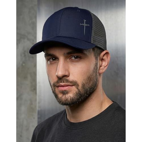 Image of Christian Hats for Men Women,Jesus 3 Nail Cross Hat Christian Religious Gifts for Birthday /Christmas