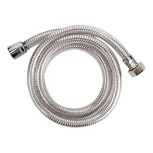 Ocko 304 Grade Stainless Steel 1 Meter Chrome Flexible Finished Shower Tube (Silver, Pack of 1)