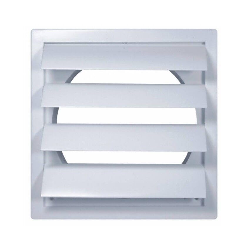 Ducting Gravity Flaps 150mm / 6" Extractor Fan Flappy Outside Air Vent Grille T79, White, 190mm x 190mm / Duct - 150mm - Image 2