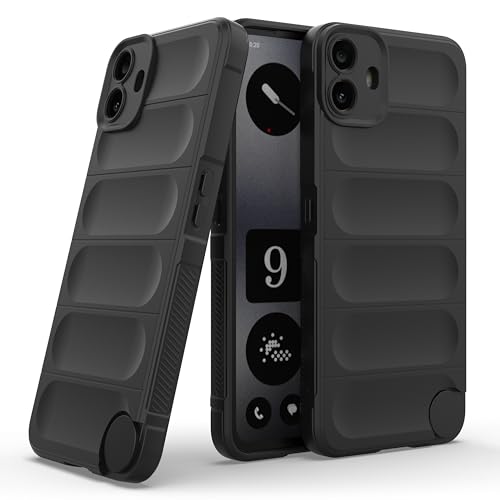 Image of amazon basics Back Case Cover for CMF by Nothing Phone 1 | Compatible for CMF by Nothing Phone 1 Back Cover | Liquid Silicon Magic Case with Camera Protection | Black