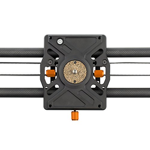 Image of Ikan 48-inch Carbon Fiber Camera Video Slider, Adjustable Fly Wheel to Dial in Preferred Resistance, Extremely Smooth Sealed-Bearing 12 Wheel Guides (ES120) - Black