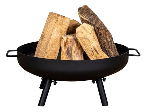Brasero de hierro negro, 60 cm, para jardín, exterior, chimenea
