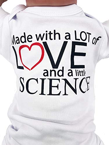 Made with Love and Science Outfit for IVF Baby, In Vitro, Surrogate Miracle Babies, Unisex Worth the Wait Shirt, Pregnancy Announcement, Unisex Baby Clothes2