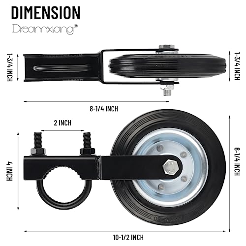 634 heavy duty farm gate wheel black 1 pack