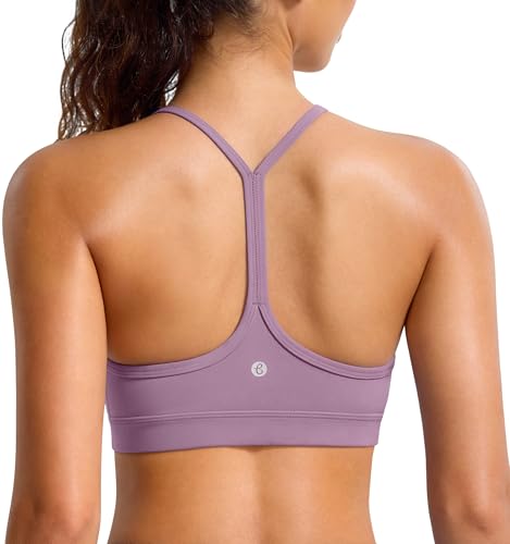 Image of BAYDI Clouduxi Y Back Sports Bra for Women - Padded Racerback Spaghetti Strap Low Impact Workout Yoga Bra, A-C Cups