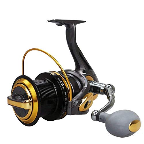 HXF- Pesca en Línea New Largo Alcance Caster TF Grande sin pausas Metal 13 del Eje de Giro del Carrete de Pesca de Ruedas Carrete de Pesca Precisión (Size : 9000)