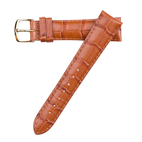 Hadley Roma MS835 20mm Tan Alligator Grain Genuine Calfskin Matte Men Watch Band
