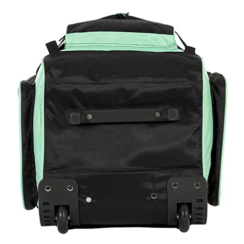Travelers Club Xpedition 30 Inch Multi-Pocket Upright Rolling Duffel Bag, Seafoam, 30