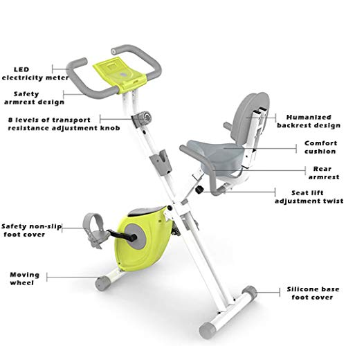 Ultra-Quiet Folding Exercise Bike Elliptical Machines for Home Use, Cardio Machine, Magnetic Upright Bicycle Elliptical Exercise Machine with Tablet Stand Digital Monitor for Home Gym