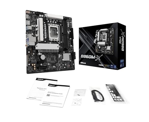 Image of ASRock B860M X DDR5 9066 MHz 128GB M.2 B860 LGA1851 Micro ATX Motherboard Intel Core Ultra BIOS Flashback SATA3 6.0 Gb /s