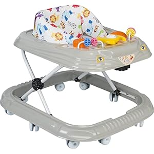 Royalde Lauflernhilfe Baby Walker Lauflernwagen Gehfrei Kindersitz Höhenverstellbar mit Spielzeug Funktionen Lenkrad und…