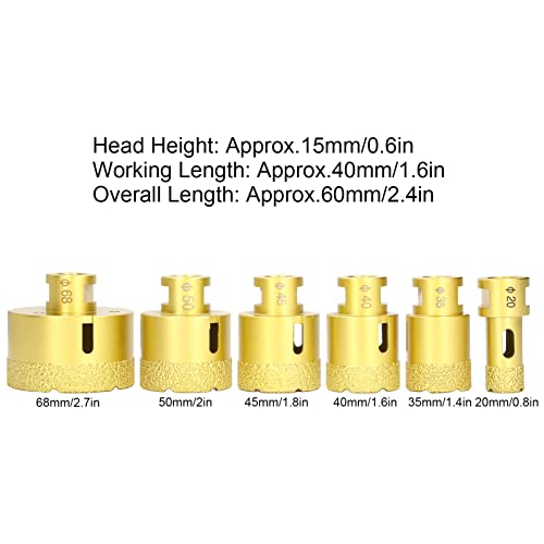 Kit de 6 brocas agujereadoras para vidrio y mármol miniatura 5