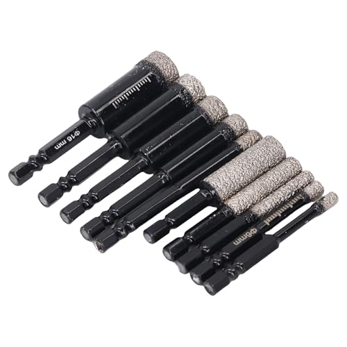 Set de 10 Brocas de Diamante para Taladro con Vástago Hexagonal 1/4" miniatura 6