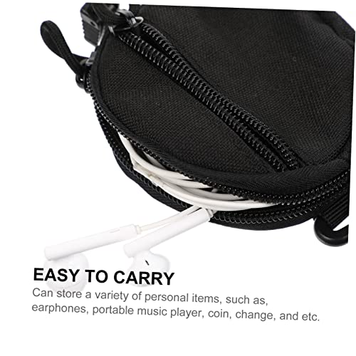 Portable Earphone Storage Bag Waterproof Sports Coin Purse Multi-Purpose Polyester Pouch Adjustable Strap for Outdoor Activities3
