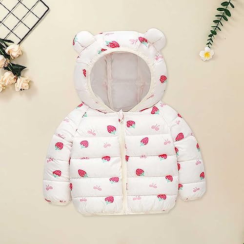1 To 6 Years Children Autumn Winter Outwear Toddler Girls Boy Long Sleeve Down Padded Jacket Light Ear Padded3