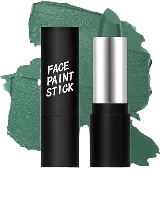 Face Paint Stick, Green Oil Creamy Blendable Washable Body Painting Makeup Pen for Halloween Carnival Fancy Dress, 3.5g-picture-46